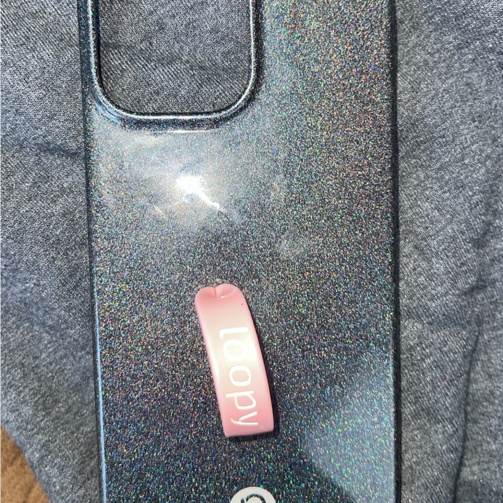 Loopy Case Glitter Phone Case - Black